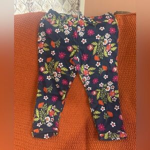 Time and Tru Floral Capris - Black and Multicolor